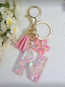 Colorful Flower Pendant Keychain, Suitable For Bag Decoration, Great Gift For Girlfriend - Baby Pink - View 10