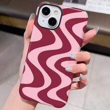Wave Ripples 1pc Glossy Artistic Water Wave Dual-Layer Protective Phone Case, Compatible With Samsung/Compatible With IPhone 11/12/13/14/15/16/17 Pro Max - Multicolor - View 4