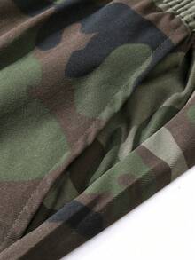 Women's Camouflage Cargo Pants, Multi-Pocket Practical Trousers, Comfortable Fabric, Suitable For Daily Wear, Work, Travel, Running, Casual, Office And Outdoor Activities Sports - Army Green - View 5