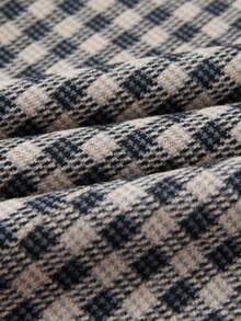 Tucano 男士格子单排扣西装，平驳领，单扣设计，修身剪裁，适合办公室、商务会议、休闲商务场合及日常通勤。 - 卡其色 - 查看 5