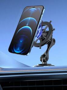 New Magnetic Car Phone Holder | Foldable 360° Rotatable Dashboard Mount | Strong Adhesive Shock-Proof Navigation Holder - JY24-06 Universal Magnetic Holder - View 4