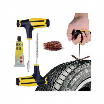 8pcs Car Tire Repair Kit, Easy To Repair Punctured Tires, Suitable For Motorcycles And Electric Vehicles - Tubeless Tire Patch, Quickly And Easily Fill Tire Holes, Tire Repair Tape Repair Tools, Universal Tire Repair Kit Includes Repair Plugs, Emergency Tire Repair Tool Kit, Strong Adhesive And Rubber Strips