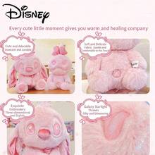 Disney 迪士尼官方授权史迪奇毛绒玩具，粉色柔软填充玩偶，爱的告白毛绒玩具，送给女孩的礼物，情人节礼物 - 彩色 - 查看 7