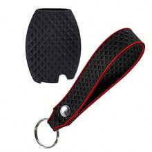 Keychain Silicone Car Remote Key Fob Case 2/3 Buttons Cover For CLS CLA GL R SLK AMG A B C S Protective Shell - black - View 5