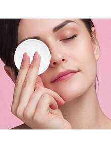 100 Pieces/300 Pieces/600 Pieces Disposable Round Makeup Pads, 6*6cm, For Facial Care, Makeup, Skincare, Home Or Travel Use, Skincare, Living Room, Home, Bedroom, Bathroom, Travel Supplies, Wedding, Party, Birthday, Men's Gift, Mom, Dad, Friends, New Year, Accessories, Fun Gifts - Blue and White - View 4