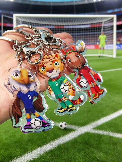 1pc 2D Flat 2026 USA Canada Mexico World Key Chain, Designed For Sports Fans To Show Support, Compact And Portable To Add Ceremonial Atmosphere, Perfect Gift For Sports Fans