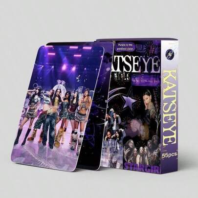 55pcs KATSEYE New Photo Cards, Decorative Commemorative KPOP Star Merchandise, LOMO Small Cards, Kpopp, Skz, Cards, Photocard, Twice, Painting