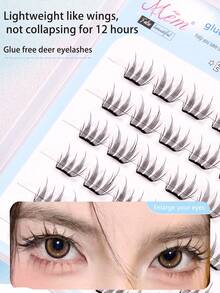 36pcs Self-Adhesive Deer Lash Clusters, Mixed Length Fluffy Set, No Glue Needed, Fluffy Individual False Lashes, Self-Adhesive DIY Lash Extension, Pre-Glued Lash Clusters, Natural Lengthening C-Curl Lash Clusters, No Glue Or Makeup Remover Needed, False Eyelashes, Lash Clusters, Individual False Lashes, Eyelashes, False Eyelashes - C - View 5