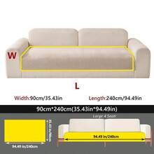 1 buah Sarung Sofa Warna Polos Lembut & Nyaman, Sarung Sofa Ramah Kulit, Selimut Sofa Dekorasi Rumah Baru, Cocok untuk Semua Musim, Anti Selip - MultiWarna - View 19