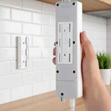 1/6/8pcs Ultra-Strong Adhesive Power Strip Holder - No-Drill Wall Mount & Damage-Free Removal, Durable Minimalist Cable Organizer For Home Office & Gaming Setup, Space-Saving Socket Rack - A - View 1