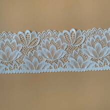 10 Yards - IDONGCAI Floral Lace Trim - 4 Inch Wide Elastic Lace Ribbon, Suitable For Clothing Decoration, DIY Crafts And Gift Packaging - A - View 5