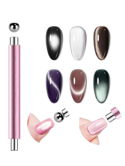 This 3-In-1 Magnetic Double-Ended Nail Art Cat-Eye Design Tool Creates A 3D Cat-Eye Nail Effect, Suitable For Women, Beauty Salons, And Home DIY. It Is Fragrance-Free. Other Related Products Include Nail Magnets, Nail Art Pens, Fine Nail Art Pens, Drawing Tools, Nail Art Accessories, Nail Art Design, Nail Art Supplies, Round Magnetic Tools, Steel Magnetic Tools, High-Precision Nail Art Tools, Beauty Enthusiasts, Women's Nail Art, Christmas Gifts, Gifts For Friends, And Gifts For Women