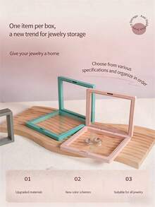1pc Multi-Color & Multi-Size Dust-Proof Jewelry Storage Box, Suitable For Bracelets, Hair Accessories, Rings, Necklaces, Badges, Medals And Other Items - Multicolor - View 8