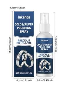 jakehoe 1件/30ml試用裝/1件/100ml推薦 1件100ml升級版。珠寶拋光劑，家用清潔，珠寶清潔劑，珠寶清潔溶液，溫和且不損害鑽石和金飾，去除氧化和發黑。節日送給朋友和家人的完美禮物，適用於清潔和拋光珠寶、手錶錶帶和飾品表面，清潔與保養溶液（新版/舊版/升級版/隨機發貨，產品效果一致，包裝全新升級，請放心使用） - 液體 - 查看 9