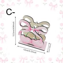 1/3pcs Cute Pink Cherry Heart Bow Print Wooden Napkin Tissue Box, Napkin Holder, Paper Towel Clip, Independent Desktop Centerpiece Decor, Suitable For Kitchen, Dining Table, Bedroom, Nightstand, Dorm, Wedding, Modern Home Decor - Multicolor - View 11