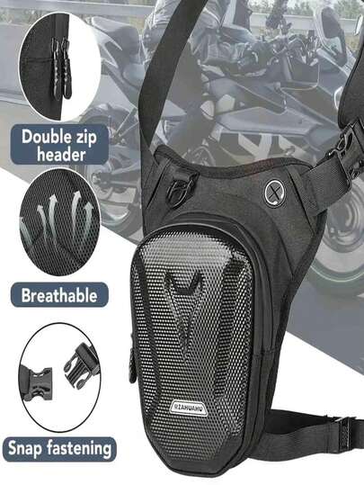 Bolsa de cintura para motocicleta, bolsa de pierna de cáscara dura y transpirable, bolsa bandolera de gran capacidad para exteriores, bolsa de pierna para almacenamiento de teléfono, guantes y llaves de motocicleta, bolsa de pecho, bolsa de equitación, accesorios para motocicleta