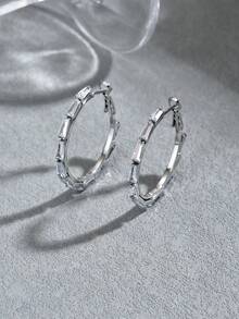 一对奢华夸张锆石耳环，时尚优雅百搭的珠宝，适合派对、宴会、婚礼和商务聚会等场合佩戴。 - 鋯石耳圈 - 查看 10