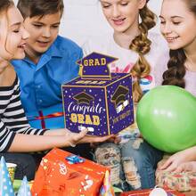 Quà tốt nghiệp, Heo đất tiết kiệm tốt nghiệp, Heo đất tiết kiệm bất ngờ tốt nghiệp với thẻ có thể tháo rời, Quà tặng tiền mặt sáng tạo và thú vị cho học sinh trung học và đại học tốt nghiệp năm 2026 dành cho cả nam và nữ - Màu tím - Màu tím - Xem 5