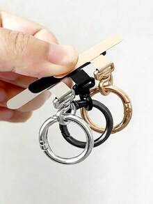 Alloy Lanyard Gasket 1 Piece Ultra-Thin Rotatable Metal Clip Stainless Steel Connecting Pad Metal Rotatable Phone Lanyard Connecting Pad With Clip Ring Suitable For Various Smartphones Durable And Long-Lasting Applicable To Android And Most Smartphones Ideal Gift For Mothers Family Members Friends Birthdays Festivals Spring Easter Anniversary Wedding Gift Party - Multicolor - View 2
