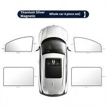 Magnetic Car Sunshade Window Curtains, Automatic Car Window Sunshades, Privacy Protection Window Sunshade Film, UV Protection Window Cover, Car Interior Accessories - Sunshade 4-piece Set - View 14