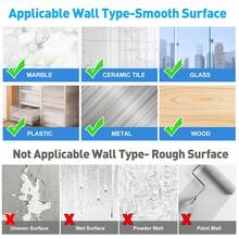 8个窗帘杆支架挂钩，通用免钻孔壁挂式窗帘杆支架，多用途浴室厨房酒店墙夹，无需安装衣柜杆固定器，适用于直径1-2厘米的窗帘杆，适用于家庭浴室厨房 - 彩色 - 查看 5