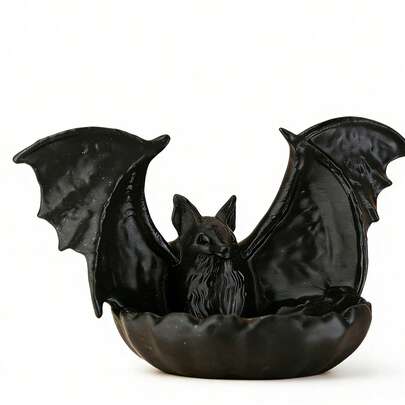 1pc Gothic Style Bat Shaped Jewelry Tray, Earrings & Necklaces Organizer, Unique Makeup Vanity/Dorm Storage Accessory