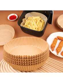 100 buc/50 buc hârtie absorbantă de ulei pentru friteuza cu aer, potrivită pentru grătar, deserturi, pui prăjit - hârtie siliconica non-fluorescentă, aplicabilă pentru cuptor, cuptor cu microunde, friteuză cu aer, ustensile de copt, provizii alimentare pentru petreceri, Ziua Mamei, ziua de naștere, nuntă - culoare adevarata - Vizualizare 4