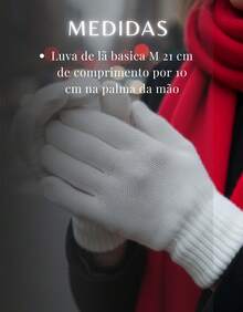Basic Elegant Knitted Gloves For Cold Winter - Adult (Various Colors) - White - View 2