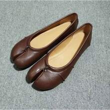 2026 New Model I Split-Toe Shoes Women, New Pleated Flat Shallow Bow Ballet Pigtoe Shoes, Elegant Women's Shoes - 白色(2.5內增高) - 查看 4