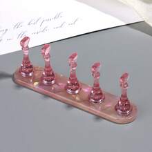 1 Set Acrylic Aurora Nail Art Practice Stand, Amber Leopard Print Resin Base, Magnetic Nail Art Practice Display Stand Suitable For Nail Art Practice And Display, Ideal For Beginners, Nail Art Display Tools, DIY Nail Salon Supplies - Multicolor - View 14