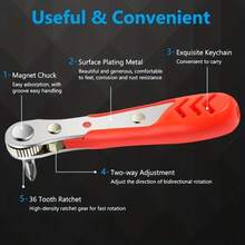 3/2/1pc, Multi-Functional Ratchet Screwdriver Tool Set - Comes With 10 Screwdriver Heads, 9 Sockets, Non-Slip Grip, Double-Ended Design, Angled Handle Suitable For Tight Spaces, Ratchet Mechanism Suitable For Restricted Area Operation, Suitable For Home Repair, Kitchen And Bathroom Plumbing Repair, Industrial Equipment Maintenance And DIY Projects Requiring Various Screws. It Is An Indispensable Work Tool, And Also A Perfect Gift For Gentlemen! (Random Style, Color Difference, Random Packaging) - Multiple Styles [upgraded Materials] - View 5
