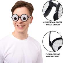 Bộ 3/6/12 chiếc kính mắt lắc ngộ nghĩnh, thích hợp làm đạo cụ chụp ảnh, trang phục, đóng vai, và dùng trong các bữa tiệc người lớn và trẻ em. - Kính - Xem 6