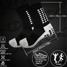 Men's Mid-Calf Soccer Socks, Training Non-Slip Socks With Grip, Sports Socks, In Stock, - huỳnh quang màu xanh lá cây - Xem 3