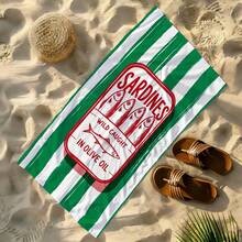 1 buc Prosop de plajă cu dungi din microfibră, pătură de plajă extra mare, super moale, prosop de baie super absorbant, potrivit pentru călătorii, piscină, scufundări, surfing, yoga, camping, disponibil în mai multe dimensiuni, accesorii de plajă pentru plajă, piscină, călătorii, camping, yoga - C - Vizualizare 9