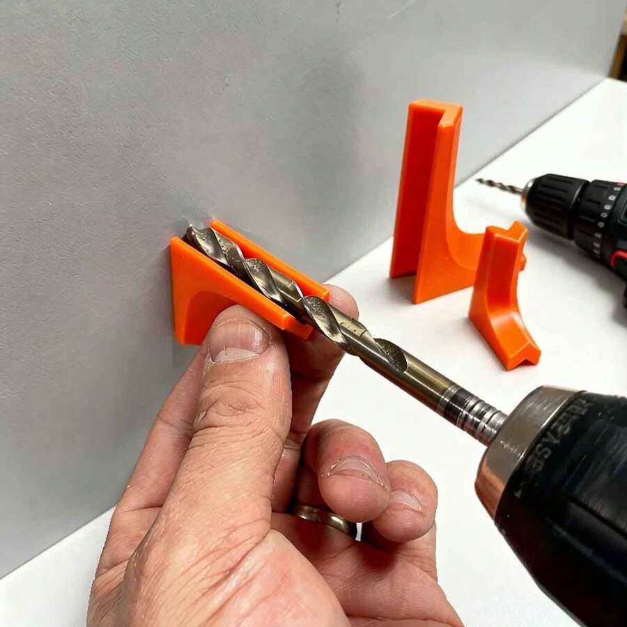 3件套钻孔导轨套装，垂直定位工具，V型槽设计，相比圆形导轨，具有更好的耐磨性和耐用性。 - 多色 - 查看 1