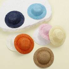10/30pcs Mini Straw Hat Dolls, Bohemian Style Colorful Hat Decor, Handmade Woven Doll House Accessories, Cute Gift For Girls - Straw Hat - View 7
