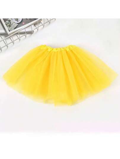 1pc Fluffy Tulle Skirt, Elegant Dance Costume, Performance Outfit,Summer,Beach,Wedding
