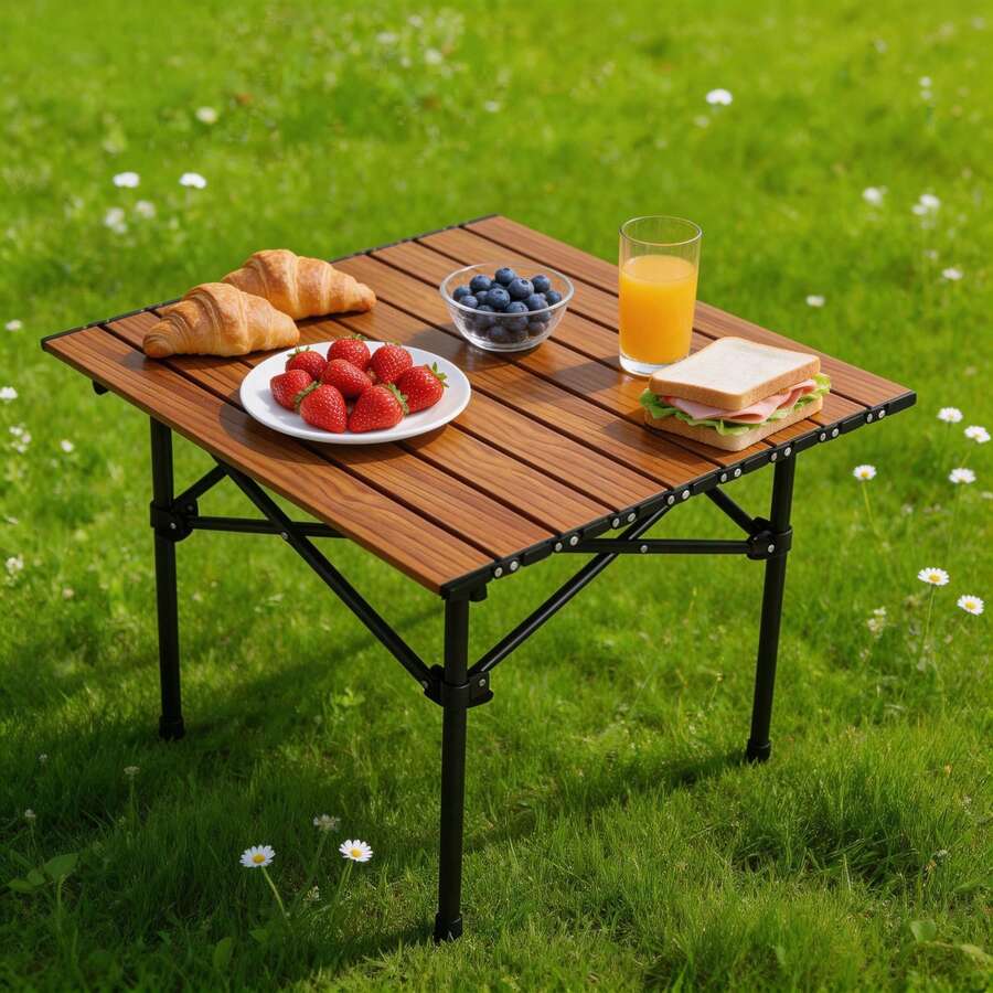 Portable All-In-One Folding Camping Table, Outdoor Picnic Table, Lightweight Folding Table With Storage Bag, Suitable For Camping, Barbecue, Beach, And Garden. Available In Multiple Sizes And Colors.