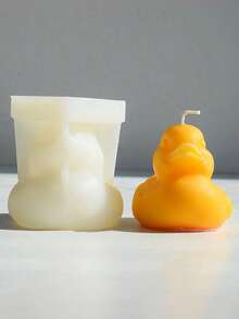 3D小黄鸭香薰石石膏蜡烛硅胶模具 DIY鸭子水晶环氧树脂模具 - 鴨子 - 查看 5