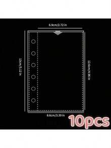 1pc A6/A7 Starry Shiny Loose Leaf Binder, Sticker Book, FEINIBOOK Double Ring Soft PU Cover Loose Leaf Binder, PP Material, Transparent Inner Pages Refill, Kpop Card Storage, DIY Sticker Book, Notebook, Scrapbook, Plastic Material - A - View 12