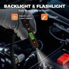 VT01A Automotive Voltage Tester, Non-Contact Adjustable DC Voltage Backlight Test Meter, Automotive Troubleshooting Circuit Test Pen - Black - View 5