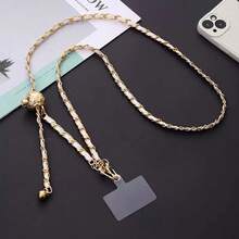 防震挂绳式单件装手提包肩带链条可调节肩带，带金色小球，批发适用于背包和斜挎包，春季礼物 - 彩色 - 查看 9