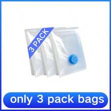 3pcs Thick Vacuum Compression Bag Set, Transparent Quilt Vacuum Bags, Storage Bags, Household Clothes Storage And Organization Bags - Vacuum Compression Bags, Vacuum Storage Bags, Vacuum Suction Bags, Vacuum Storage Bags - Moisture-Proof, Mildew-Proof, Dust-Proof Compression Bags, Space-Saving Storage Bags - Thick Vacuum Compression Bags, PE+PA Composite Compression Bags, Transparent Visible Compression Bags - Rental Storage Essential, Seasonal Clothing Storage Bags - Multicolor - View 12