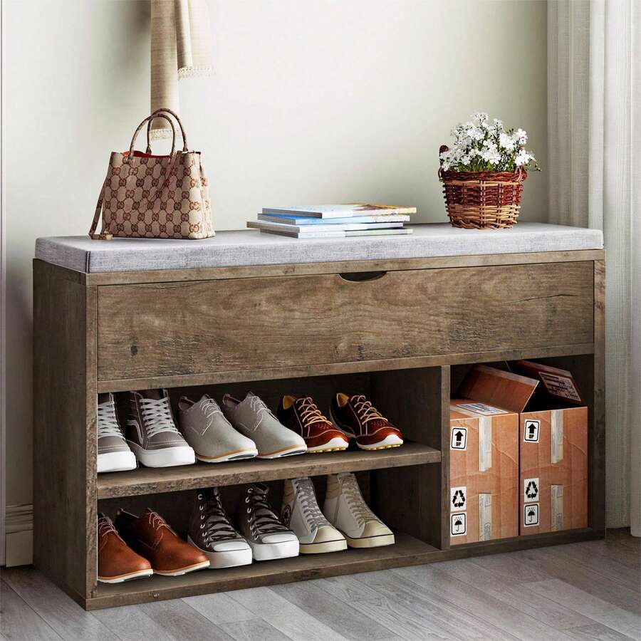 Storage Benches & Ottomans - Brown - View 1