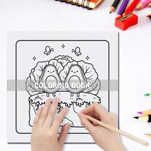 GDTME COZY FRIENDS: Adult And Teen Bold Simple Coloring Book, Great For Easter, Mother's Day, Father's Day, Music Festivals, Wedding Season And Birthday Gifts. Cute Patterns To Relieve Stress, Perfect For Friends Who Enjoy Coloring And Back-To-School Vibes (Color In Comfort). Sticker Book; School Supplies; Office Supplies; Stationery; Desk Accessories; Easter Gifts; Novelty; Soft Fun Toys. 7.9" X 7.9" - Warm Friends - View 7