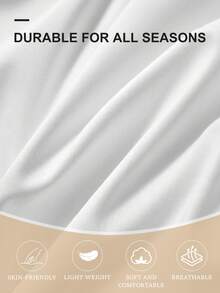 1pc Water Repellant Fitted Sheet, Bedding, Solid Color Bed Sheet, Mattress Protector, Mattress Cover, Noiseless Water Repellant Fitted Sheet Mattress Cover Machine Washable Soft Comfortable Waterproof Bed Cover, For Twin, Full, King, Queen Size, Perfect Holiday, Machine Washable (Pillowcase Not Included) - White - View 5