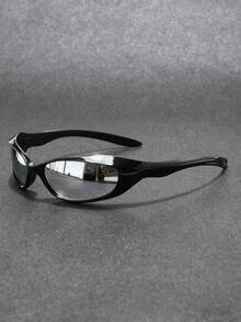1PC/4PCS Futuristic Y2K Cycling Fashion Glasses Men & Women Couples, Punk Hipster Sports Goggles Suitable Driving, Everyday Wear, Running, Hiking And Beach Activities - 3 cái - Xem 6