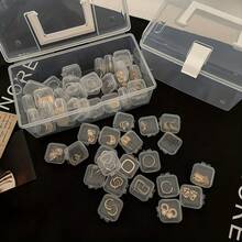 Caja de almacenamiento de joyas mini, caja de plástico transparente adecuada para pulseras de perlas y accesorios pequeños - transparente - Ver 4