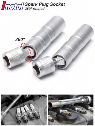 مهايئ مفتاح ربط شمعة الإشعال 14مم 16مم طقم تركيب واستبدال وإصلاح دوار عزم الدوران مغناطيسي إزالة أداة فجوة السيارة