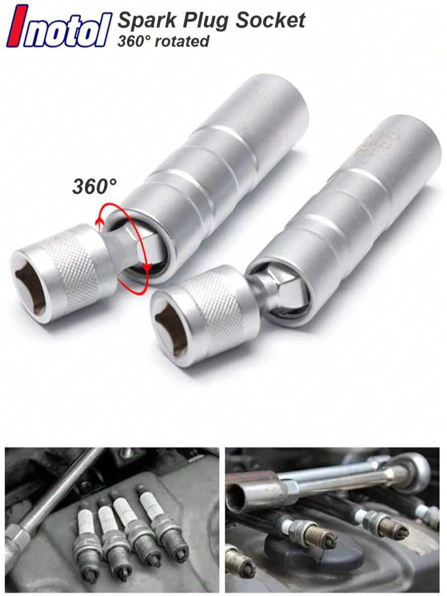 火花塞套筒扳手适配器 14mm 16mm 安装更换维修套件 旋转扭矩磁性拆卸间隙工具 汽车